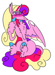 Size: 737x995 | Tagged: safe, artist:goatpaste, princess cadance, alicorn, pony, crown, female, horn, mare, multicolored mane, solo