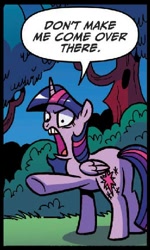 Size: 300x500 | Tagged: safe, derpibooru import, idw, twilight sparkle, twilight sparkle (alicorn), alicorn, pony, spoiler:comic, spoiler:comicff25, angry, female, image macro, mare, meme, reaction image, solo