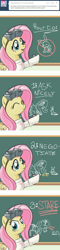 Size: 640x2677 | Tagged: safe, artist:giantmosquito, fluttershy, pegasus, pony, ask, ask-dr-adorable, dr adorable, the stare, tumblr