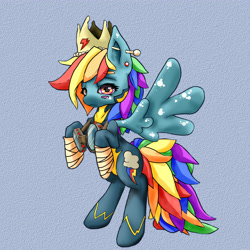 Size: 5000x5000 | Tagged: safe, rainbow dash, pegasus, pony, absurd resolution, blue coat, female, mare, multicolored mane