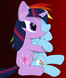 Size: 920x1080 | Tagged: safe, artist:waveywaves, rainbow dash, twilight sparkle, pegasus, pony, female, hug, lesbian, shipping, twidash