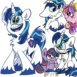 Size: 800x800 | Tagged: safe, artist:mirabuncupcakes15, princess cadance, shining armor, twilight sparkle, alicorn, pony, unicorn, bbbff, cute, female, filly, filly twilight sparkle, male, mare, shining adorable, stallion, younger