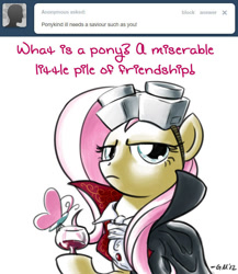 Size: 640x739 | Tagged: safe, artist:giantmosquito, fluttershy, butterfly, ask, ask-dr-adorable, castlevania, cosplay, dr adorable, dracula, parody, tumblr, what is a man