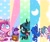 Size: 2500x2100 | Tagged: safe, artist:meekcheep, princess cadance, princess celestia, princess luna, queen chrysalis, twilight sparkle, twilight sparkle (alicorn), alicorn, changeling, changeling queen, pony, alicorn tetrarchy, book, bookhorse, bookmark, chibi, coffee mug, heart, heart eyes, moon, mouth hold, mug, silly, silly pony, sun, that pony sure does love books, wingding eyes, zzz