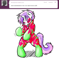 Size: 1200x1200 | Tagged: safe, artist:fatcakes, sweetie belle, pony, unicorn, air guitar, bipedal, tumblr