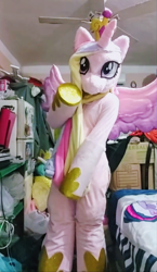 Size: 602x1039 | Tagged: safe, princess cadance, human, clothes, costume, fursuit, irl, irl human, kigurumi, photo