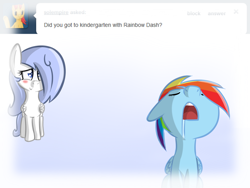 Size: 1280x960 | Tagged: safe, artist:penguinpotential, rainbow dash, oc, pegasus, pony, drool, filly