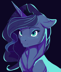 Size: 2160x2550 | Tagged: safe, artist:clockworkquartet, princess luna, alicorn, pony, bust, portrait, solo