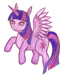 Size: 794x959 | Tagged: safe, artist:little-winged-angel, derpibooru import, twilight sparkle, twilight sparkle (alicorn), alicorn, pony, female, mare, solo, uncanny valley