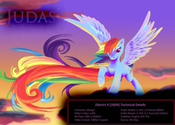 Size: 1008x720 | Tagged: safe, artist:sage-of-winds, rainbow dash, pegasus, pony, blue coat, female, mare, multicolored mane