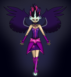 Size: 700x750 | Tagged: safe, artist:theotakugamingbrony, derpibooru import, midnight sparkle, sci-twi, twilight sparkle, equestria girls, friendship games, dragon ball z, frieza, solo