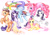 Size: 2308x1627 | Tagged: safe, artist:soranoryu, derpibooru import, applejack, fluttershy, pinkie pie, rainbow dash, rarity, twilight sparkle, earth pony, pegasus, pony, unicorn, mane six, traditional art