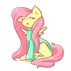 Size: 1280x1280 | Tagged: safe, artist:fatcakes, fluttershy, pegasus, pony, clothes, simple background, solo, sweater, sweatershy, transparent background