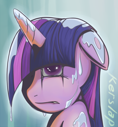 Size: 1748x1877 | Tagged: safe, artist:kerslap, derpibooru import, twilight sparkle, rain, sad, sadness, solo, wet, wet mane