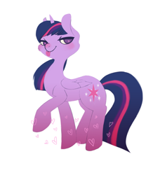 Size: 700x767 | Tagged: safe, artist:miss-cats, derpibooru import, twilight sparkle, twilight sparkle (alicorn), alicorn, pony, female, mare, solo, tongue out