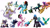 Size: 1438x816 | Tagged: safe, derpibooru import, nightmare moon, nightshade, pinkie pie, princess celestia, queen chrysalis, rainbow dash, spike, tank, twilight sparkle, twilight sparkle (alicorn), alicorn, changeling, changeling queen, cockatrice, dragon, earth pony, pegasus, pony, unicorn, adult spike, armor, bat-winged chicken, clothes, costume, dragon rider shining armor, guardians of harmony, horseshoes, official, older, older spike, ponies riding dragons, rearing, riding, royal guard, shadowbolts, shadowbolts costume, spikezilla, toy