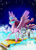 Size: 600x822 | Tagged: safe, artist:capt_hairball, princess cadance, twilight velvet, alicorn, pony, avalanche, colored hooves, cover art, eye glow, magic, snow, spread wings, stars, train, unshorn fetlocks, wings