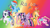 Size: 1280x713 | Tagged: safe, artist:mlprainbow10, derpibooru import, applejack, fluttershy, pinkie pie, rainbow dash, rarity, twilight sparkle, twilight sparkle (alicorn), alicorn, earth pony, pegasus, pony, unicorn, female, mare, rainbow power, wallpaper