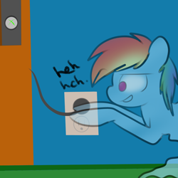 Size: 1280x1280 | Tagged: safe, rainbow dash, ghost, ghost pony, pegasus, pony, plug, us plug, wires, xbox