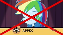 Size: 1280x720 | Tagged: safe, derpibooru import, edit, edited screencap, screencap, rainbow dash, equestria girls, friendship games, spelling bee