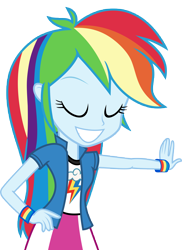 Size: 9125x12502 | Tagged: safe, artist:luckreza8, derpibooru import, rainbow dash, equestria girls, friendship games, .svg available, absurd resolution, clothes, eyes closed, hand on hip, inkscape, simple background, skirt, solo, transparent background, vector, wristband