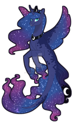 Size: 1024x1728 | Tagged: safe, artist:djspark3, princess luna, seapony (g4), female, looking at you, mare, seaponified, seapony luna, simple background, smiling, solo, species swap, transparent background, watermark