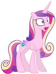 Size: 7000x9100 | Tagged: safe, artist:tardifice, edit, editor:slayerbvc, princess cadance, alicorn, pony, games ponies play, absurd resolution, accessory-less edit, barehoof, female, jaw drop, mare, missing accessory, simple background, solo, transparent background, vector, vector edit