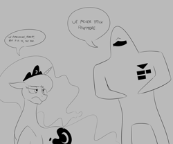 Size: 3000x2500 | Tagged: safe, artist:freehdmcgee, princess luna, oc, oc:average bob the starman, alicorn, pony, dialogue, earthbound, female, implied shipping, joke, meme, mother, nintendo, speech bubble, starman