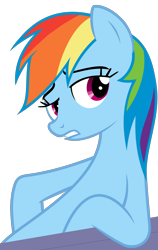 Size: 1200x1900 | Tagged: safe, artist:tizerfiction, derpibooru import, rainbow dash, pegasus, pony, rarity investigates, cool, leaning, simple background, solo, transparent background, vector