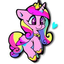 Size: 768x768 | Tagged: safe, artist:asg, princess cadance, alicorn, pony, cute, cutedance, female, heart, looking at you, mare, simple background, solo, white background