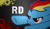 Size: 1939x1110 | Tagged: safe, artist:chadbeats, artist:luckydonald, derpibooru import, rainbow dash, pegasus, pony, flying, pixelated, vector, wallpaper