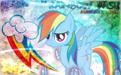 Size: 1680x1050 | Tagged: safe, artist:rainbowkadash, rainbow dash, pegasus, pony, crystal, cutie mark, vector, wallpaper