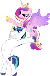 Size: 479x727 | Tagged: safe, edit, editor:wcctnoam, screencap, princess cadance, shining armor, alicorn, pony, unicorn, the crystal empire, epic wife tossing, fastball special, simple background, transparent background, vector