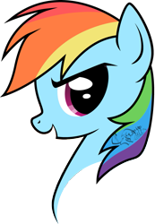 Size: 601x866 | Tagged: safe, artist:cosmicwaltz, rainbow dash, pegasus, pony, bust, open mouth, portrait, profile, simple background, solo, transparent background