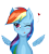 Size: 454x504 | Tagged: safe, artist:rozzy3, derpibooru import, rainbow dash, pegasus, pony, cute, dashabetes, solo