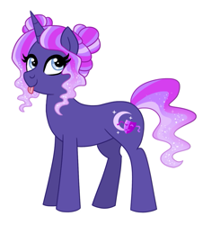 Size: 885x978 | Tagged: safe, artist:cascayd, princess luna, tempest shadow, oc, oc:midnight crescendo, pony, unicorn, my little pony: the movie, digital art, female, magical lesbian spawn, mare, next generation, offspring, parent:princess luna, parent:tempest shadow, parents:tempestluna, simple background, solo, tempestluna, white background