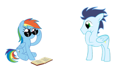 Size: 1024x552 | Tagged: safe, artist:rebron-y, artist:thunderelemental, rainbow dash, soarin', pegasus, pony, female, male, shipping, simple background, soarindash, straight, transparent background, vector