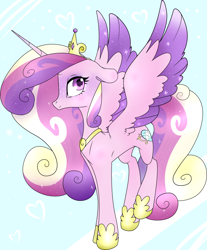 Size: 1280x1548 | Tagged: safe, artist:roaert, princess cadance, alicorn, pony, female, mare, smiling, solo, sparkly mane