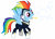 Size: 12299x8814 | Tagged: safe, artist:sugar-loop, derpibooru import, rainbow dash, zapp, pegasus, pony, power ponies (episode), .ai available, .svg available, absurd resolution, adobe illustrator, box art, clothes, costume, electricity, necklace, pendant, power ponies, simple background, solo, superhero, transparent background, vector