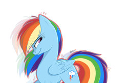 Size: 1200x780 | Tagged: safe, artist:kodabomb, derpibooru import, rainbow dash, pegasus, pony, female, mare, simple background, solo, transparent background