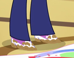 Size: 382x298 | Tagged: safe, artist:thedarkpony, edit, edited screencap, screencap, princess luna, vice principal luna, a banner day, equestria girls, clothes, legs, mud, mud edit, muddy, pictures of legs, shoes