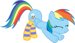 Size: 5000x2906 | Tagged: safe, artist:artpwny, rainbow dash, pegasus, pony, absurd resolution, clothes, cute, eyes closed, female, iwtcird, mare, simple background, socks, solo, stretching, striped socks, transparent background, vector