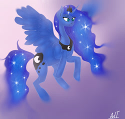 Size: 722x688 | Tagged: safe, artist:adtmlp, princess luna, alicorn, pony, solo