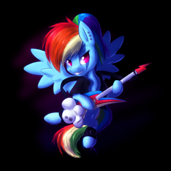 Size: 4000x4000 | Tagged: safe, artist:whazzam95, derpibooru import, rainbow dash, pegasus, pony, clothes, ear piercing, electric guitar, face paint, guitar, piercing, shirt, solo, spread wings