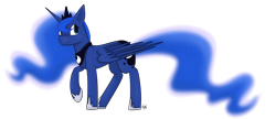 Size: 1600x692 | Tagged: safe, artist:yourbestnightmaree, princess luna, alicorn, pony, simple background, solo, transparent background