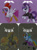 Size: 855x1160 | Tagged: safe, artist:jenkiwi, derpibooru import, derpy hooves, pinkie pie, rainbow dash, rarity, bat, earth pony, pegasus, pony, unicorn, chicken suit, clothes, costume, female, jack-o-lantern, mare, nightmare night, nightmare night costume, paper bag wizard, rearing, shadowbolt dash, shadowbolts costume, sitting, smiling, traditional art