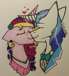 Size: 2197x2399 | Tagged: safe, artist:raritylover152, princess cadance, shining armor, alicorn, pony, unicorn, boop, cute, cutedance, female, kissing, male, noseboop, shining adorable, shiningcadance, shipping, straight