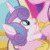 Size: 1080x1080 | Tagged: safe, screencap, princess cadance, princess flurry heart, alicorn, pony, once upon a zeppelin, animated, baby, baby pony, cropped, cute, female, flurrybetes, gif, hoofy-kicks, mother and child, mother and daughter, parent and child