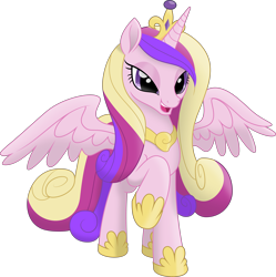 Size: 5606x5636 | Tagged: safe, artist:kopcap94, princess cadance, alicorn, pony, my little pony: the movie, absurd resolution, bedroom eyes, movie accurate, simple background, solo, spread wings, transparent background, vector, wings