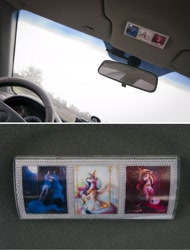 Size: 1600x2108 | Tagged: safe, artist:maocha, princess cadance, princess celestia, princess luna, alicornism, alicorns, car, icon, irl, orthodox christianity, parody, photo, religion